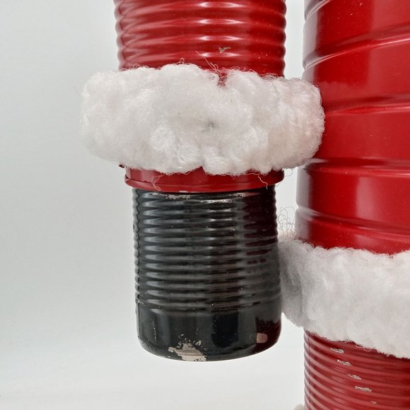 Christmas Folk Art Tin Man Santa Sculpture Wizard Of Oz Assemblage Robot Vintage - Picture 16 of 16